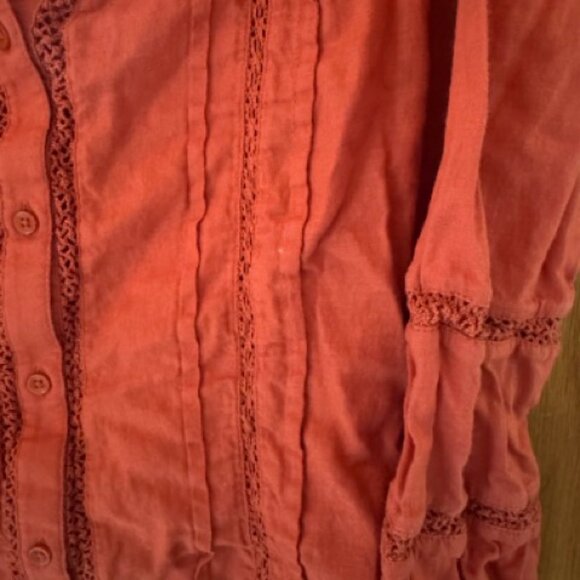 Terracotta Womens Blouse Button-up Size M - Picture 4 of 5